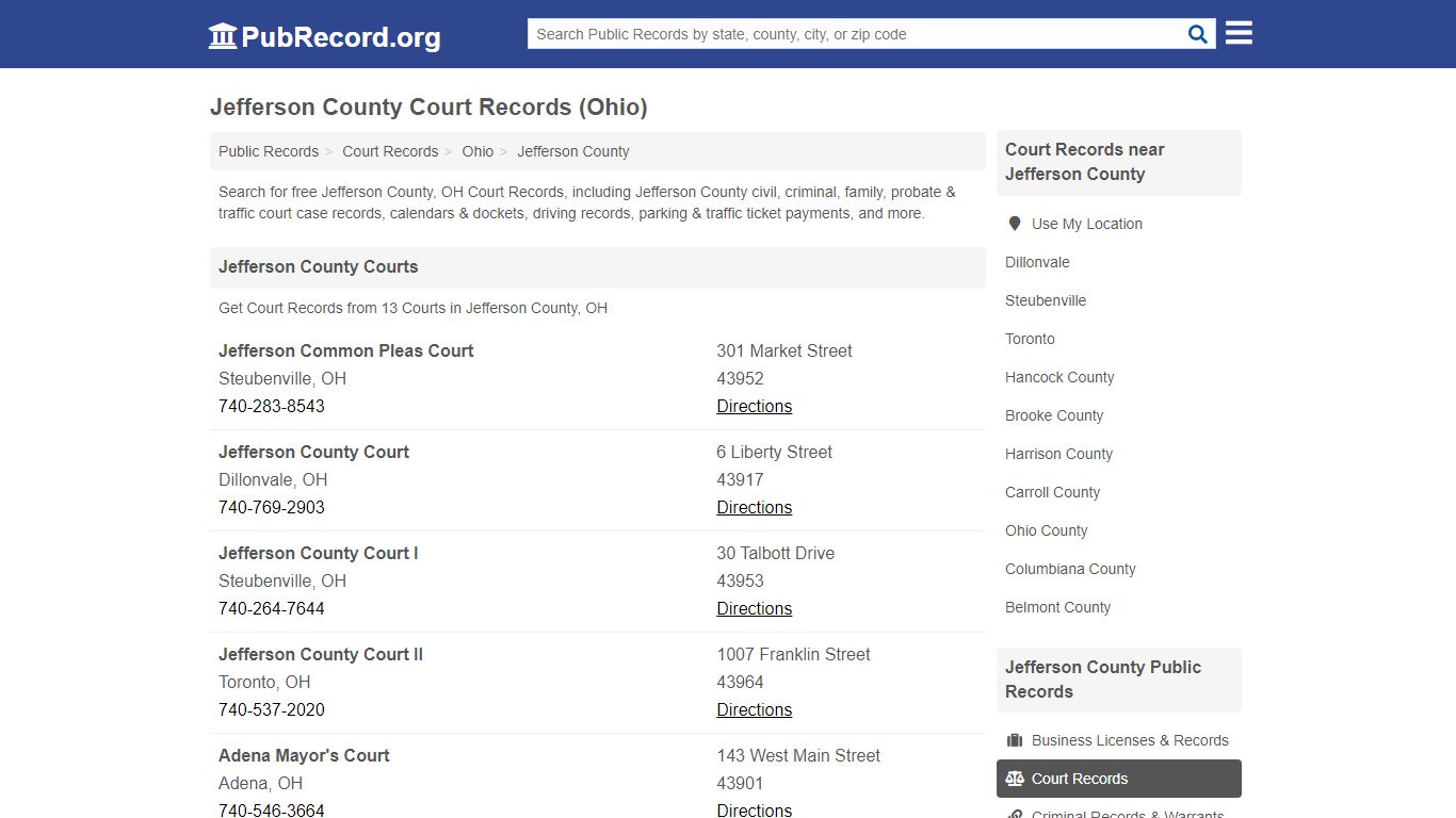 Free Jefferson County Court Records (Ohio Court Records)