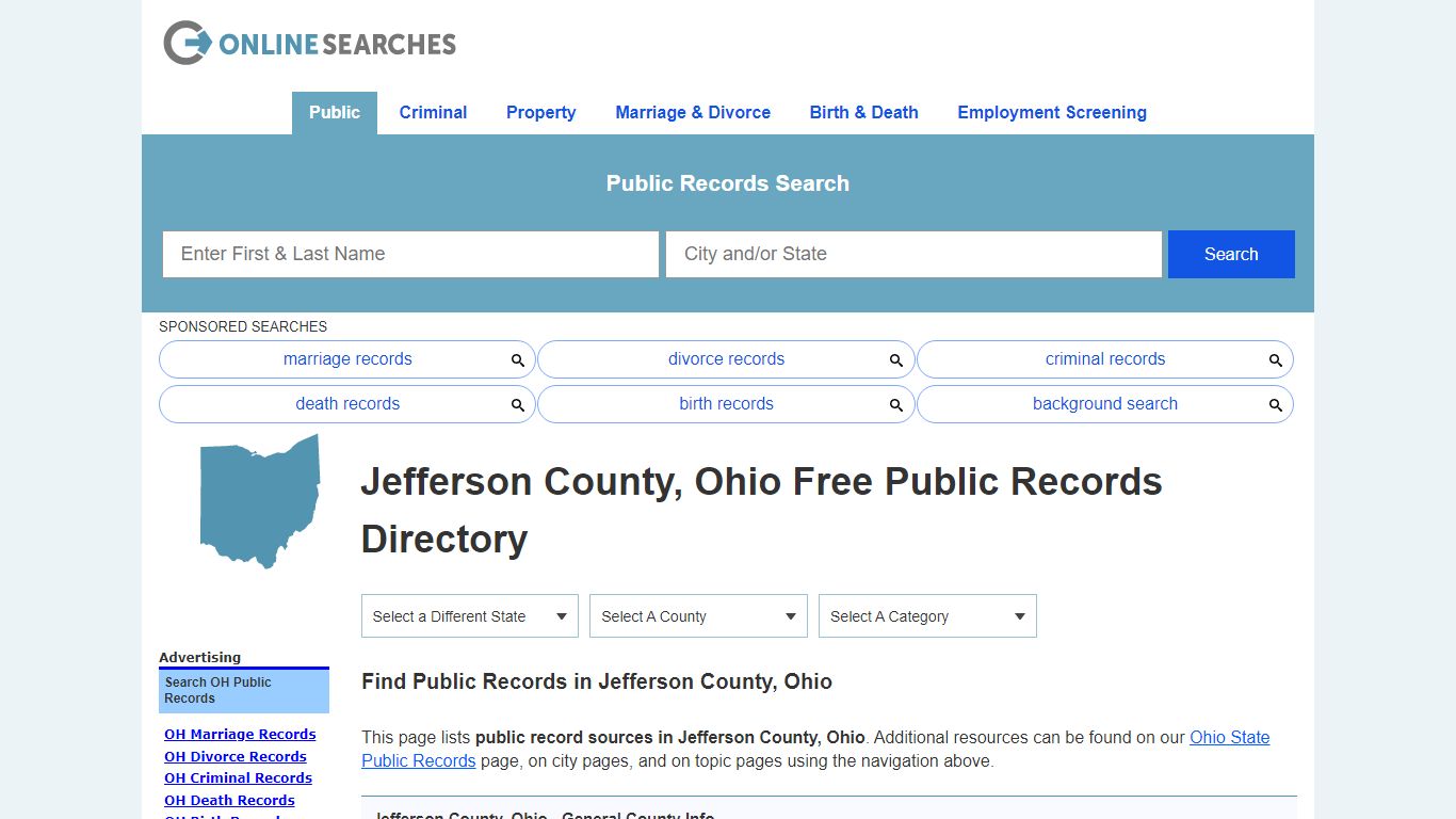 Jefferson County, Ohio Public Records Directory